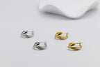Gold Twist Circle Earrings