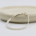 Silver Chips Pearl Bracelet