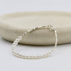 Silver Chips Pearl Bracelet