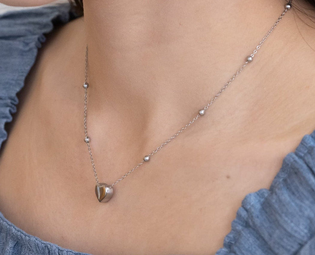 Dot Heart Necklace