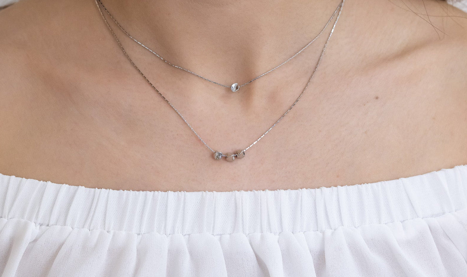 Double Layered Beads Necklace