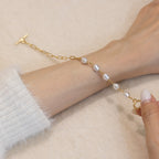 Double-sided Pearl Bracelet Gold