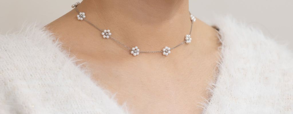 Fancy Pearl Blossom Necklace