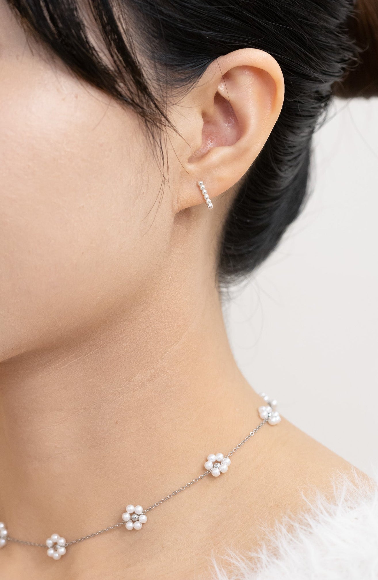 Beaded Triangle Earrings