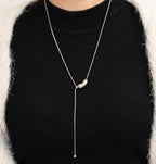 Long Cashew Pull Necklace