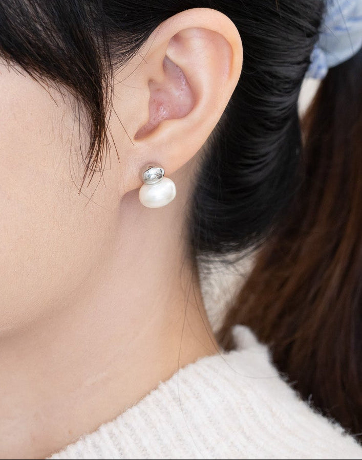 Pearl Snowball Earrings