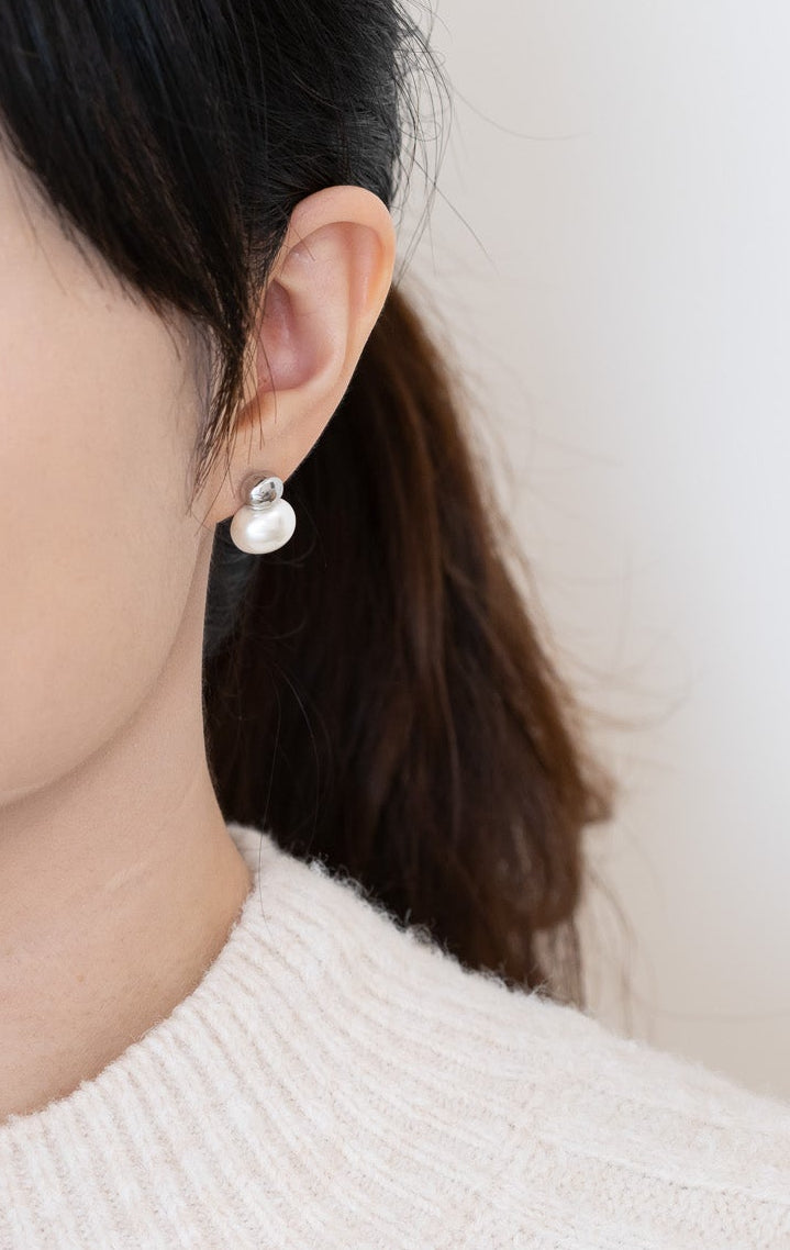 Pearl Snowball Earrings