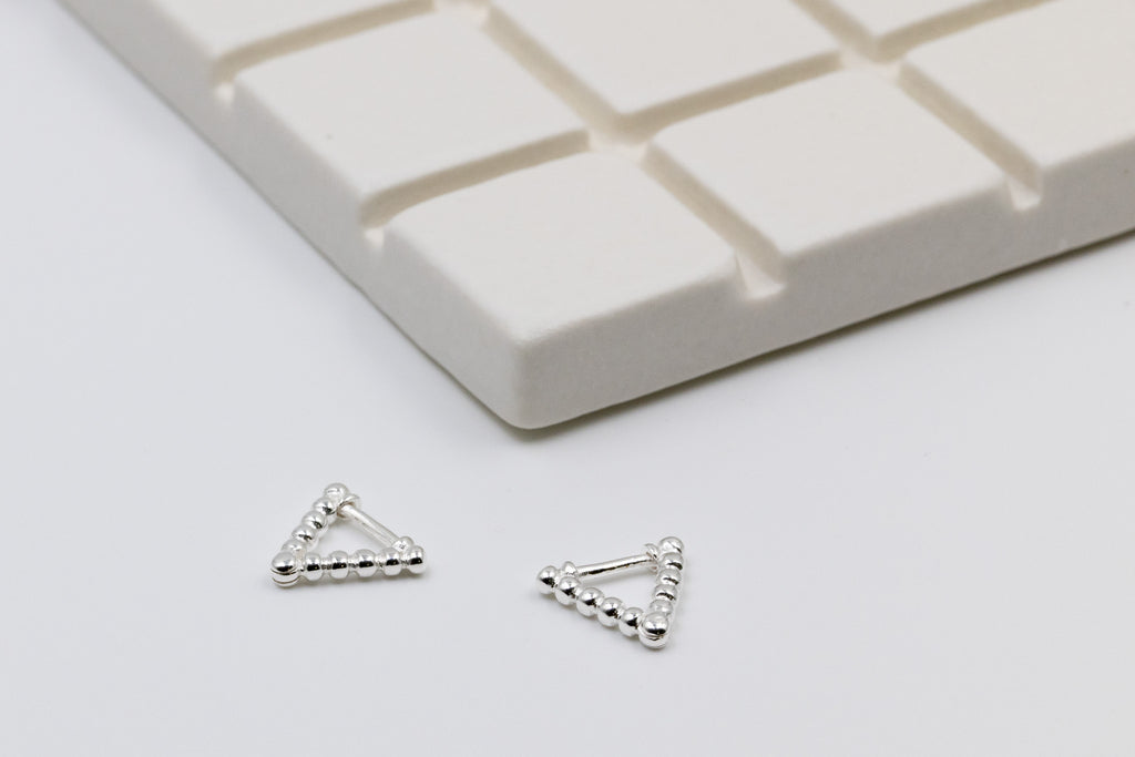 Beaded Triangle Earrings