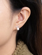 Silver Chic Bow Earrings
