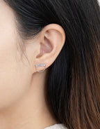 Crystal Semicircle Earrings