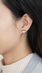 Silver Arched Earrings