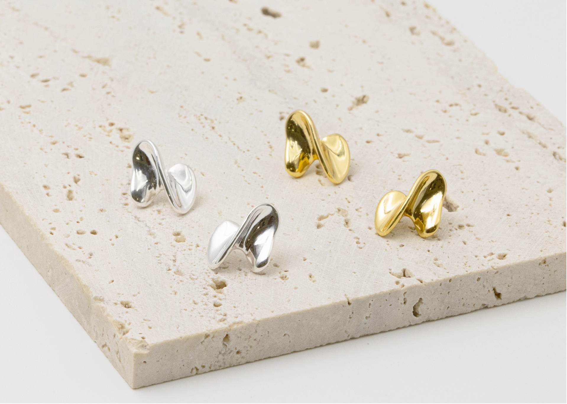 Twisted Gold Earrings