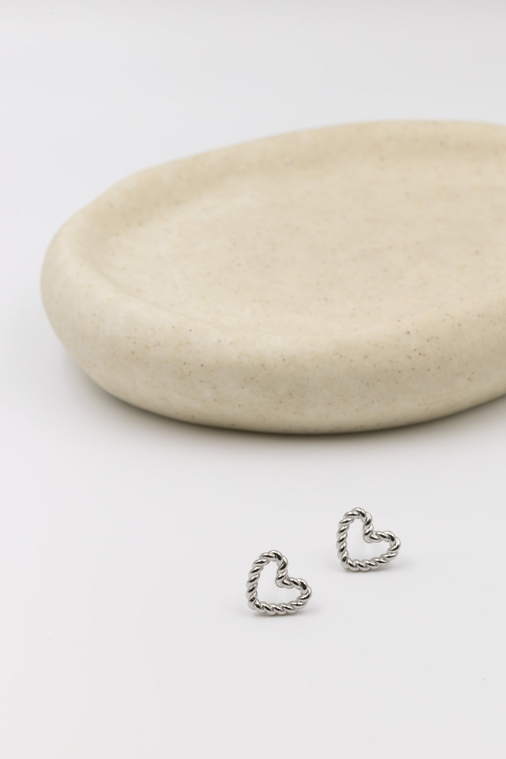 Twisted Rope Heart Earrings