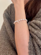 Pearl Heart Charm Bracelet