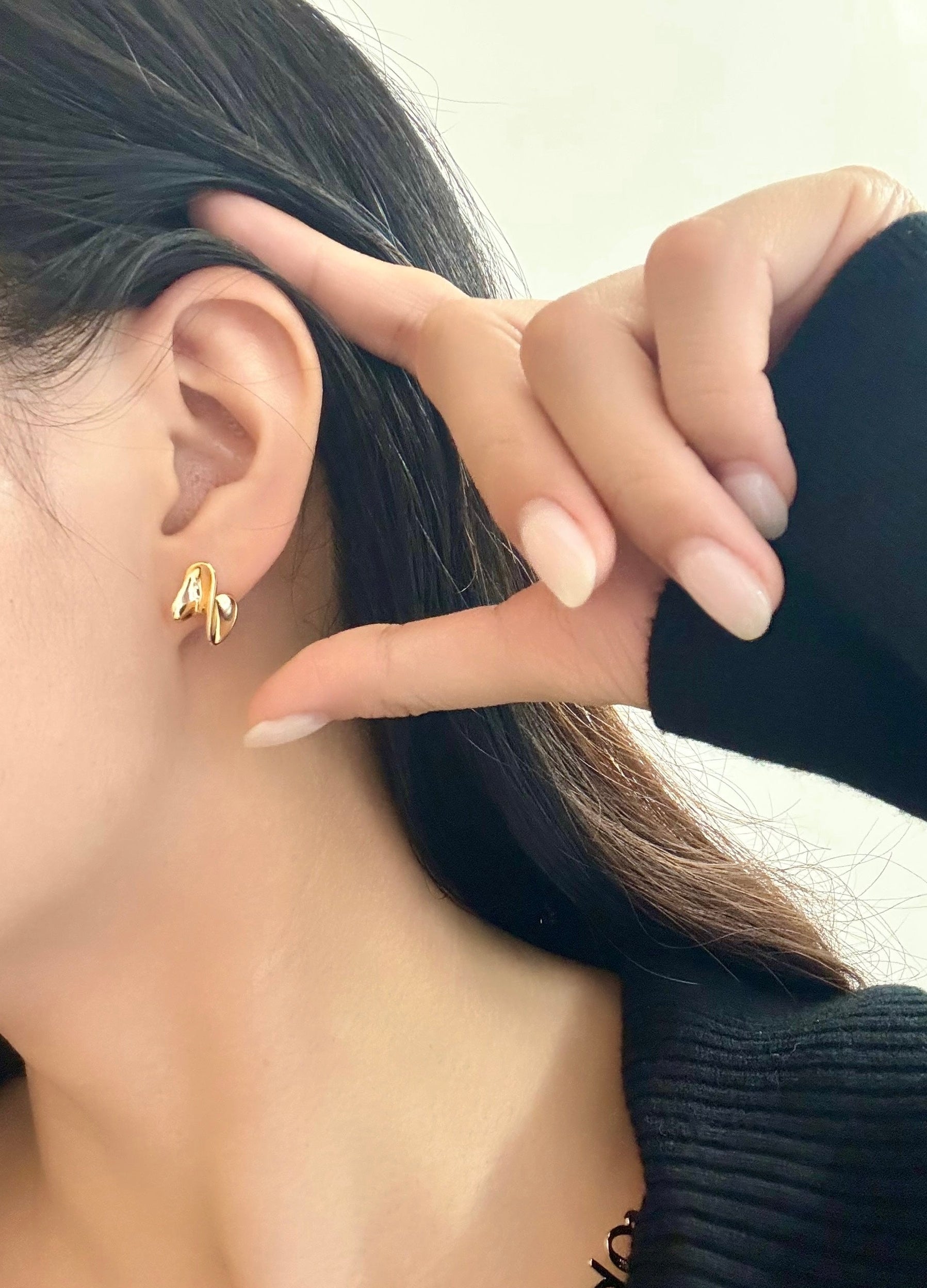 Twisted Gold Earrings